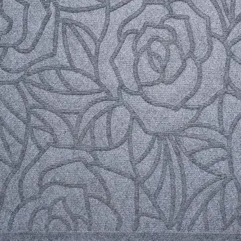 24" X 36" Gray Floral Outdoor Polypropylene Door Mat