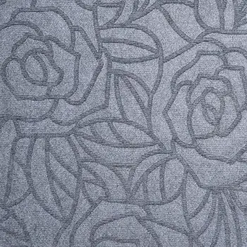 24" X 36" Gray Floral Outdoor Polypropylene Door Mat