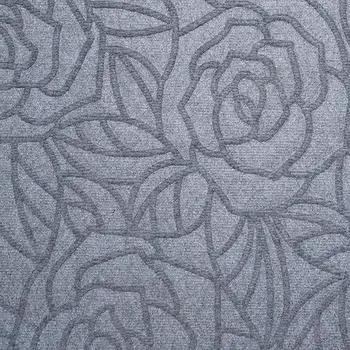 24" X 36" Gray Floral Outdoor Polypropylene Door Mat