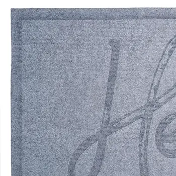 24" X 36" Gray Hello Outdoor Polypropylene Door Mat