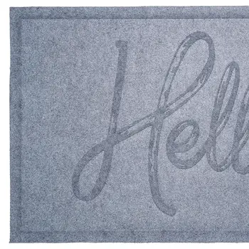 24" X 36" Gray Hello Outdoor Polypropylene Door Mat