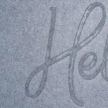 24" X 36" Gray Hello Outdoor Polypropylene Door Mat
