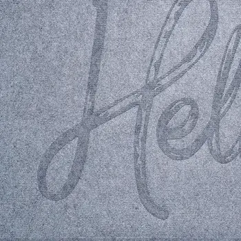 24" X 36" Gray Hello Outdoor Polypropylene Door Mat
