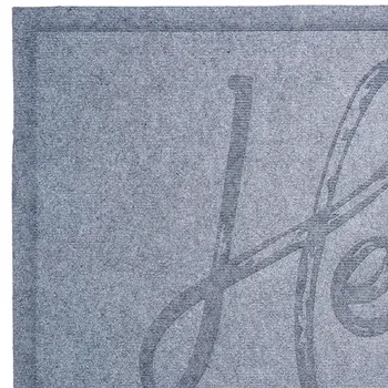 24" X 36" Gray Hello Outdoor Polypropylene Door Mat