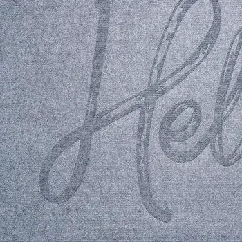 24" X 36" Gray Hello Outdoor Polypropylene Door Mat