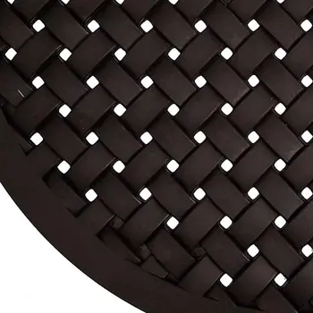 20" X 36" Black Lattice Semi Circle Outdoor Rubber Door Mat