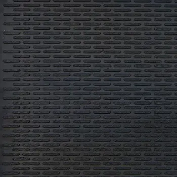 22" X 34" Black Ridged Lines Outdoor Rubber Door Mat