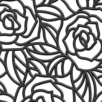 24" X 36" Black Floral Outdoor Rubber Door Mat