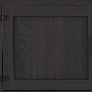 70" Black Wood Enclosed and Open Storage TV Stand