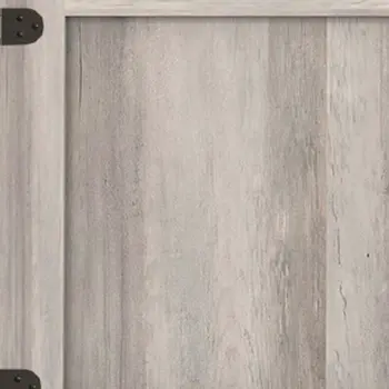 70" Gray Wood Enclosed and Open Storage TV Stand