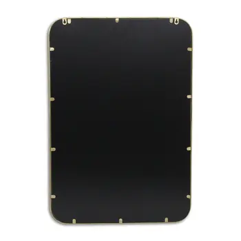 32" Gold Metal Beaded Accent Mirror