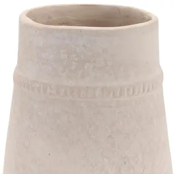 7" Beige Round Resin Table Vase