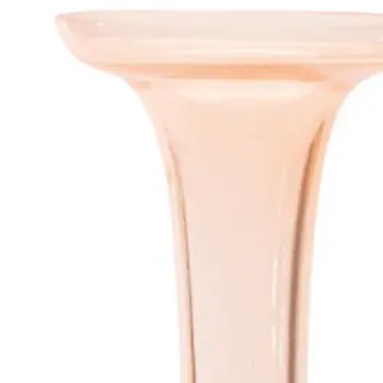 Set of Two Pink Trumpet Glass Table Vase