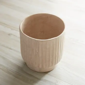 8" Beige Urn Resin Table Vase