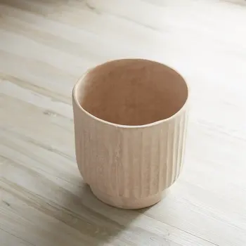 8" Beige Urn Resin Table Vase