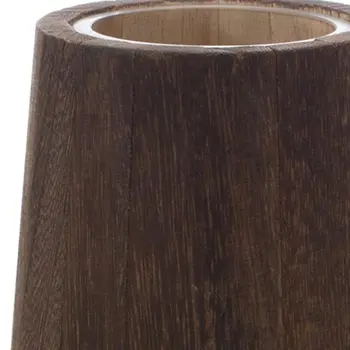 Set of Two Brown And Clear Round Glass Table Vase