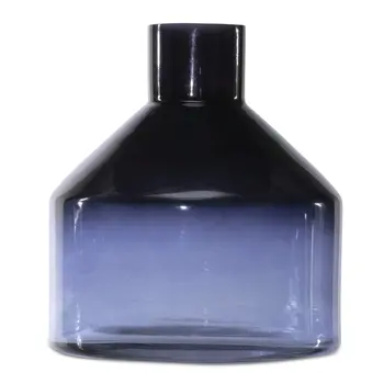 6" Blue Round Glass Table Vase