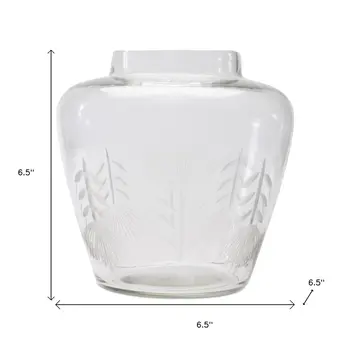 7" Gray Round Glass Table Vase