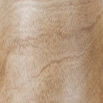 15" Brown Round Wood Floor Vase