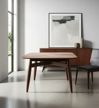 46" Espresso Solid Wood Square Dining Table