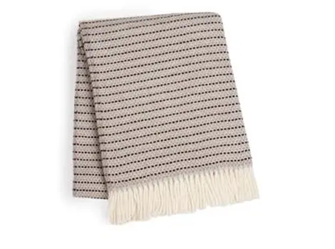 55" X 70" Dusty Rose Cotton Blend Woven Plush Throw Blanket with Fringe