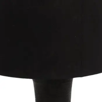 29" Distressed Black Solid Wood Urn Table Lamp With Black Drum Shade