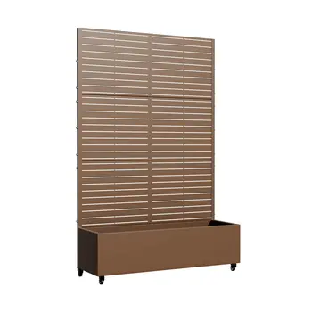47" Brown Metal Indoor Outdoor Rectangular Planter Box