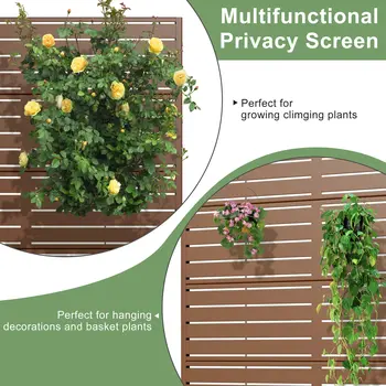 47" Brown Metal Indoor Outdoor Rectangular Planter Box