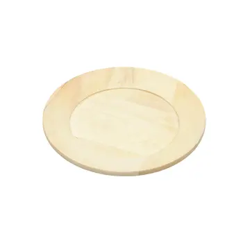 13" Natural Solid Wood Handmade Round Charger Plate