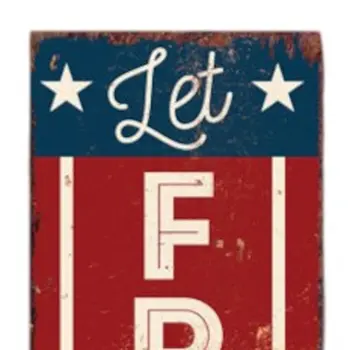 36" Red White And Blue Americana Solid Wood Welcome Reversible Porch Sign