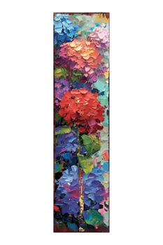36" Blue Purple And Red Hydrangeas Solid Wood Porch Sign