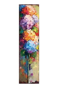 36" Blue Orange And Purple Hydrangeas Solid Wood Porch Sign