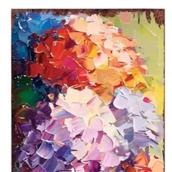 36" Blue Orange And Purple Hydrangeas Solid Wood Porch Sign