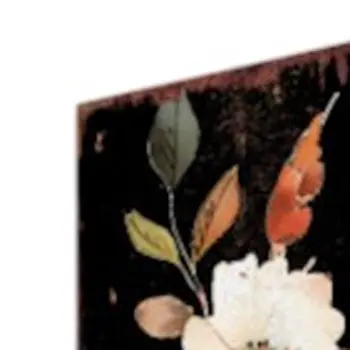 42" Black Tan And Orange Floral Bouquet Solid Wood Fox Garden Stake