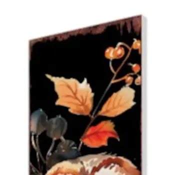 42" White And Brown Floral Bouquet Solid Wood Birds Garden Stake
