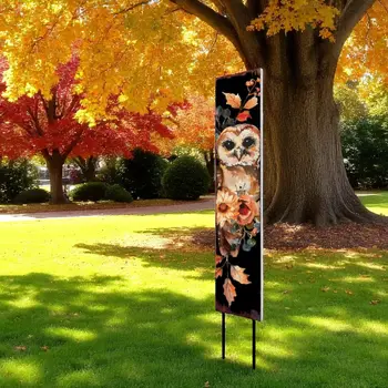42" White And Brown Floral Bouquet Solid Wood Birds Garden Stake