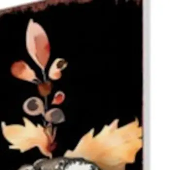 42" White And Brown Floral Bouquet Solid Wood Birds Garden Stake