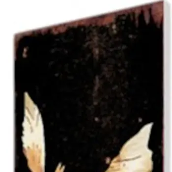42" Black And Brown Solid Wood Fox Garden Stake