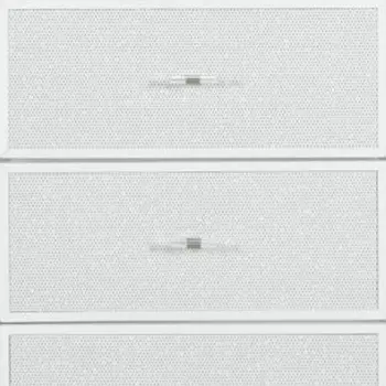 62" White Wood Lighted Nine Drawer Triple Dresser