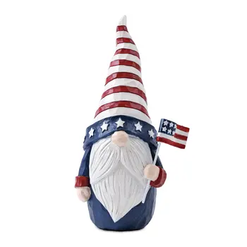 Set of Two Red White And Blue Polyresin Figurine
