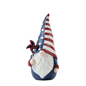 Set of Two Red White And Blue Polyresin Figurine