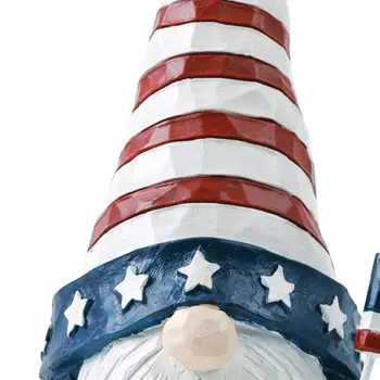 Set of Two Red White And Blue Polyresin Figurine