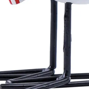 Set of Three Red White And Blue Polyresin Bird Figurine