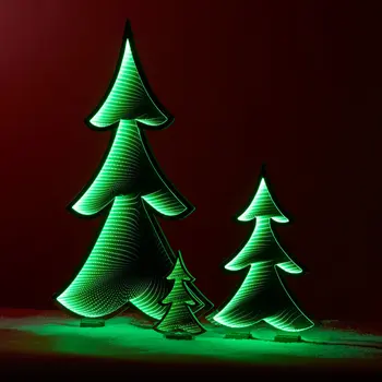 46" Green Acrylic Figurine with LED