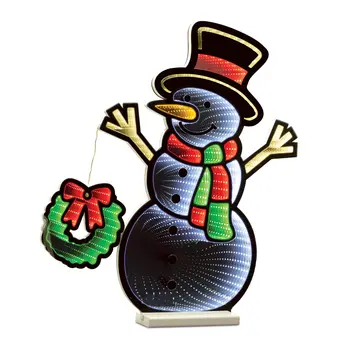 24" White Red And Green Acrylic Figurine with LED