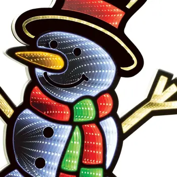 24" White Red And Green Acrylic Figurine with LED