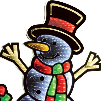 24" White Red And Green Acrylic Figurine with LED