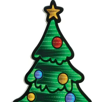 25" Green Red And Yellow Acrylic Figurine with LED