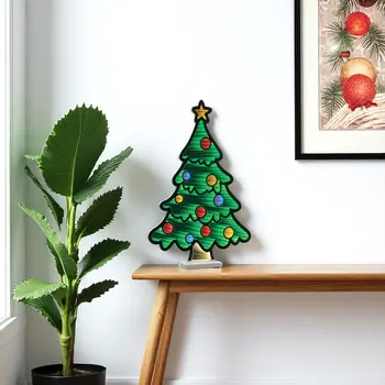 25" Green Red And Yellow Acrylic Figurine with LED