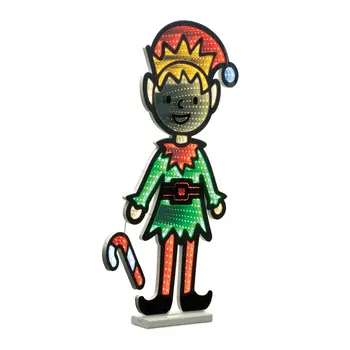 29" Green And Red Acrylic Figurine with LED
